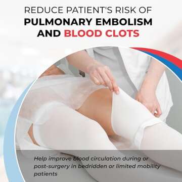 ITA-MED Anti Embolism Thigh Highs, 18 mmHg Light Compression Stockings Socks w/Opening, Medical Orthopedic Support Hose for Varicose Veins, Edema, Swelling, Soreness, Pains, and Aches, H-500 XL