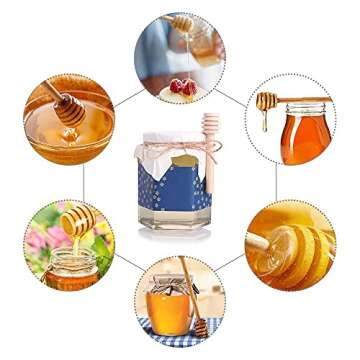 Mini Wooden Honey Dipper Sticks for Weddings & Parties