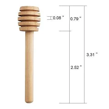 Mini Wooden Honey Dipper Sticks for Weddings & Parties