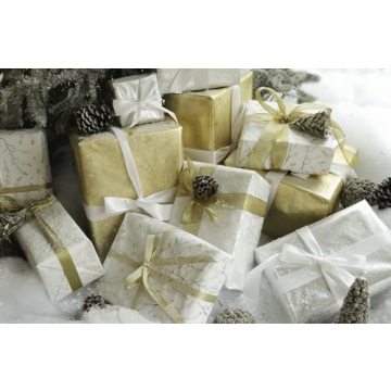 Caspari Antique Gold Foil Gift Wrapping Paper - Elegant Roll