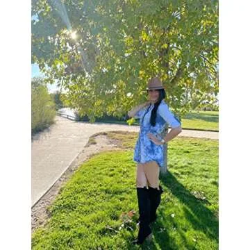 Ermonn Knee High Boots Women Chunky Heels Stylish Shoes