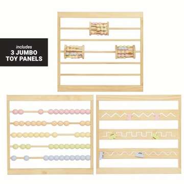 Wooden Playpen Extra Large for Toddlers and Babies - (8/10) Wood Playpen Panels - Foldable playpen -...