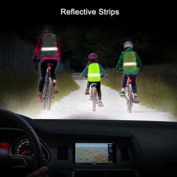 LAMA 2 Pack Waterproof Rain Cover for Backpack, Reflective Rucksack Rain Cover for Anti-dust/Anti-Theft/Bicycling/Hiking/Camping/Traveling/Outdoor Activities (2 Pcs Black, M)