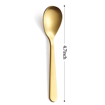 FULLYWARE Starbucks-Style Matte Gold Espresso Spoons 4.7-inch