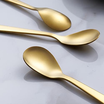 FULLYWARE Starbucks-Style Matte Gold Espresso Spoons 4.7-inch