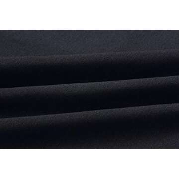 Jyccr Loose Round Neck Long Ruffle Sleeve Irregular High Low Tunic Top(Black,XL)