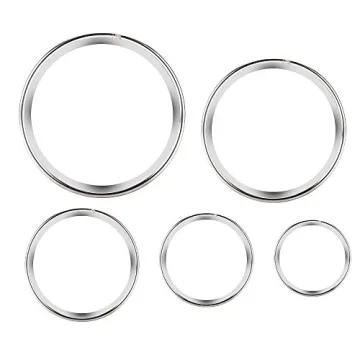 Antallcky Round Cookie Cutter Set-5 pcs Stainless Steel Circle Biscuit Molds Fondant Cake Cookie Cutter Set Pastry Heavy Duty Ring Mold-4,3.6,3.2,2.8,2.4in