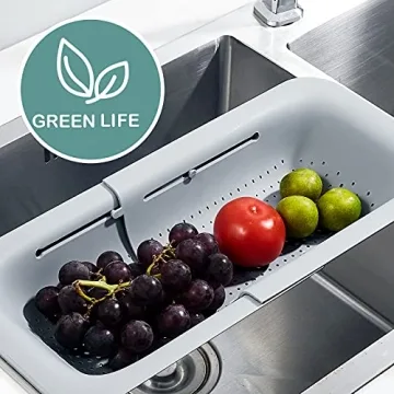 Adjustable Collapsible Sink Colander for Easy Drainage