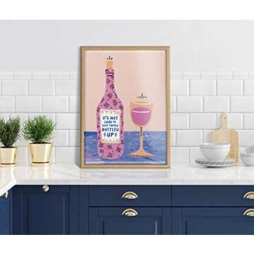 Kate and Laurel Bottled Up Framed Wall Art by Cat Coquillette