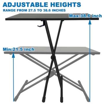 JILLSKY DJ Table Stand - Heavy-Duty Portable Booth for Mixers and Controllers