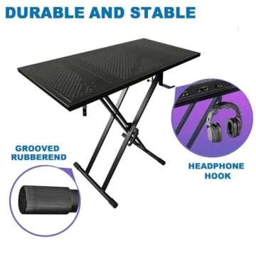 JILLSKY DJ Table Stand - Portable Heavy-Duty Mixer Booth