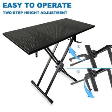 JILLSKY DJ Table Stand - Portable Heavy-Duty Mixer Booth