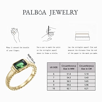 Elegant PALBOA Gold Emerald Ring for Everyday Elegance