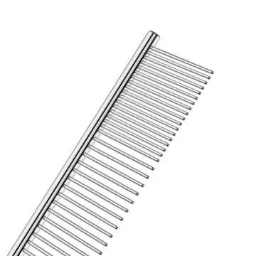 Andis 68545 Stainless-Steel Comb for Knots, Mats & Loose Hair Removal - Effective Dematting Tool Comfortable, Lightweight, Portable & Safe for Dogs, Cats & Pets – Silver, 10-Inch