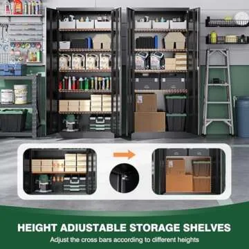 Letaya Durable Metal Garage Storage Cabinet with Lock