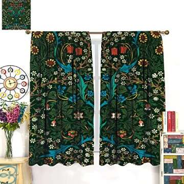 GoDazzling William Morris Floral Curtains Blackout Panels