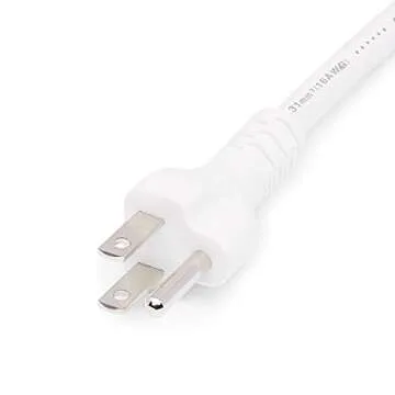 Amazon Basics Power Extension Cord, 20 Feet, 13 Amps, 125V, White