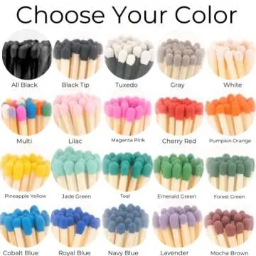 River Birch Tuxedo Tip Matches | 200 Premium Decorative Safety Matches