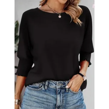 Stylish Dokotoo 3/4 Sleeve Tops for Women - Comfy Fashion