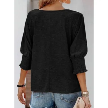 Stylish Dokotoo 3/4 Sleeve Tops for Women - Comfy Fashion