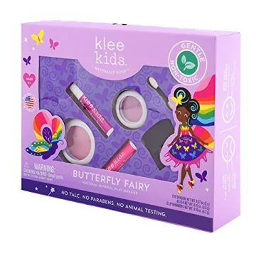 Klee Naturals Luna Star Naturals Klee Kids 4 PC Makeup Up Kits with Compacts (Butterfly Fairy)