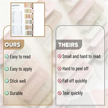 Mr. Pen Bible Tabs Set - 75 Durable Boho Tabs for Study