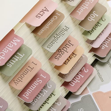 Mr. Pen Bible Tabs Set - 75 Durable Boho Tabs for Study
