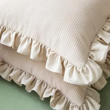 Elegant Waffle Weave Throw Pillow Covers Set of 2 for Home Decor