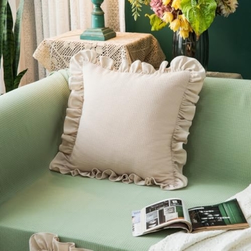 Elegant Waffle Weave Throw Pillow Covers Set of 2 for Home Decor