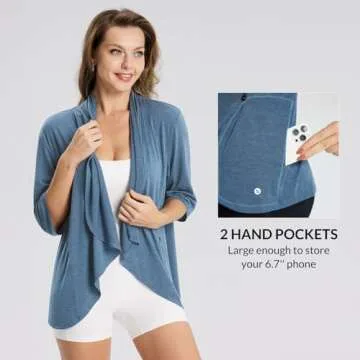 BALEAF Women's Lightweight Open Front Cardigan for Summer