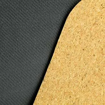 AURORAE PRO Natural Cork/Rubber Yoga Mat. 73" x 24 1/2" x 5mm Thick. Anti Tear and Slip Free