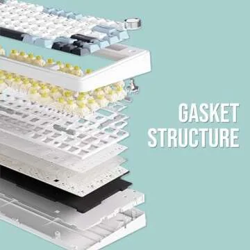 EPOMAKER x Aula F75 Gasket Mechanical Keyboard, 75% Wireless Hot Swappable Gaming Keyboard with Five-Layer Padding&Knob, Bluetooth/2.4GHz/USB-C, RGB (Green, Graywood V3 Switch)