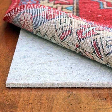 RUGPADUSA - Basics - 8'x10' - 1/2" Thick - 100% Felt - Protective Cushioning Rug Pad - Safe for All Floors and Finishes Including Hardwoods