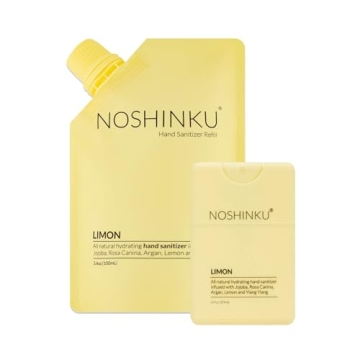 Noshinku Pocket Hand Sanitizer Refill Kit with Lemon Scent