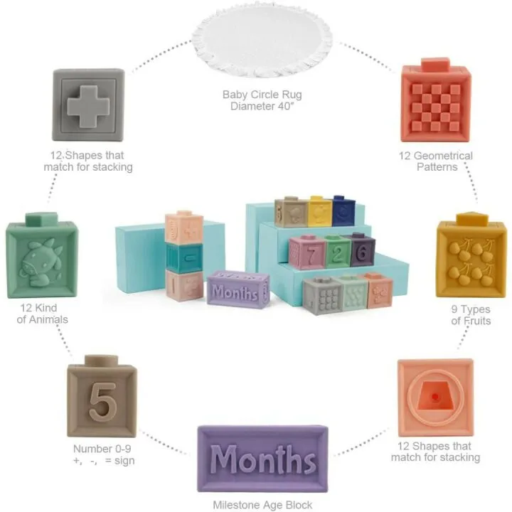 Educational Sensory Building Blocks for Babies