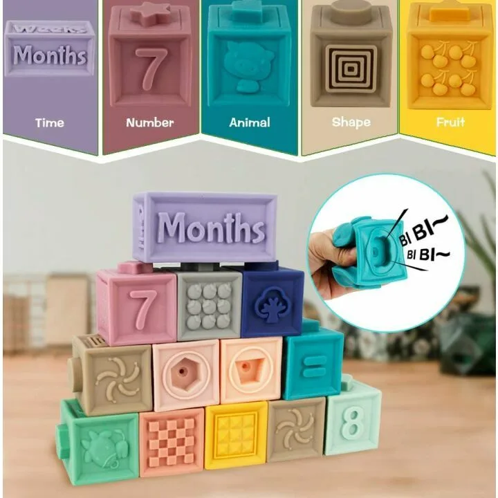 Educational Sensory Building Blocks for Babies