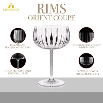 LEMONSODA Crystal Wine Glasses Elegant Durable Dishwasher Safe