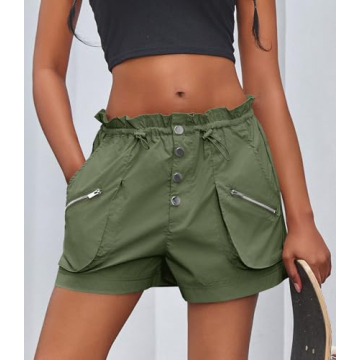 Fisoew Women's Cargo Shorts for Comfortable Outdoor Style