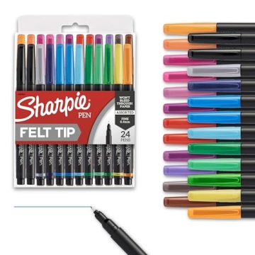 Sharpie Fine Point Felt Tip Pens - 24 Assorted Colors