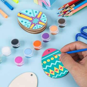 Unfinished Egg Wooden Cutouts for Easter Crafts