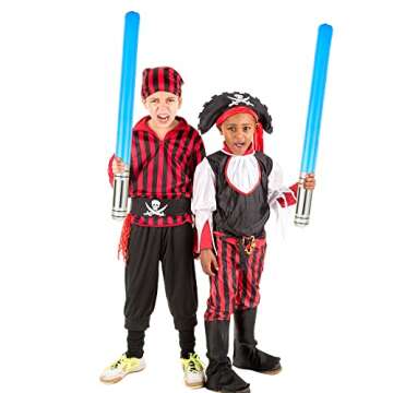 Cotiny 30 Pieces Inflatable Light Saber Sword Costume Toys Lightsaber Toys for Kids Baby Birthday Party Favors, 6 Colors