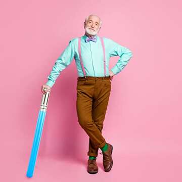 Cotiny 30 Pieces Inflatable Light Saber Sword Costume Toys Lightsaber Toys for Kids Baby Birthday Party Favors, 6 Colors