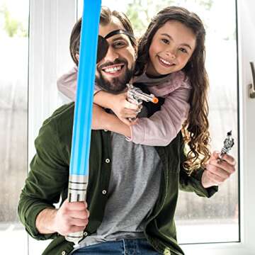 Cotiny 30 Pieces Inflatable Light Saber Sword Costume Toys Lightsaber Toys for Kids Baby Birthday Party Favors, 6 Colors