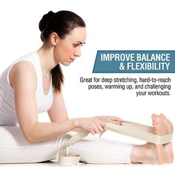 2 PACK Yoga Exercise Adjustable Straps 8Ft | BONUS eBook | with Durable D-Ring For Pilates & Gym Workouts | Hold Poses, Stretch, Improve Flexibility & Maintain Balance