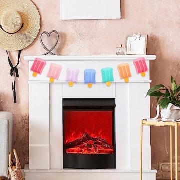 Whaline 3D Ice Cream Banner for Summer Parties