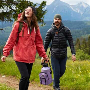 NATURE PIONEOR Water Bottle Holder with Strap 64 oz Insulated Water Bottle Carrier Sling Sleeve for ...