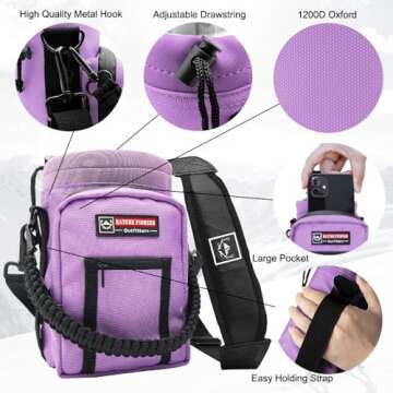 NATURE PIONEOR Water Bottle Holder with Strap 64 oz Insulated Water Bottle Carrier Sling Sleeve for Hiking,Outdoor Camping,Gym