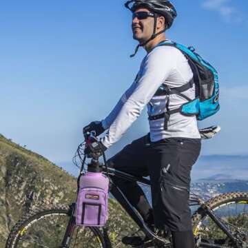 NATURE PIONEOR Water Bottle Holder with Strap 64 oz Insulated Water Bottle Carrier Sling Sleeve for Hiking,Outdoor Camping,Gym