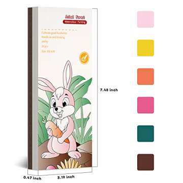 Cavnewt Watercolor Coloring Books for Kids Ages 4-8, Pocket Watercolor Painting Book Sets, Mess Free...