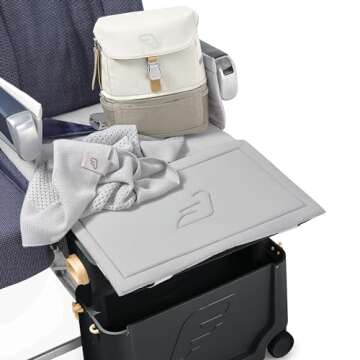 JetKids Stokke Travel Bundle, Green - Includes Kid’s Ride-On Suitcase & In-Flight Bed + Adjustable, Lightweight & Expandable Crew BackPack - Travel Essentials for Kids - Best for Ages 3-7